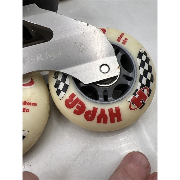 Vintage Bont Sharkie 5 Wheel Inline Speed Skates Mens Size 8 Inferno Rails - Picture 13 of 16